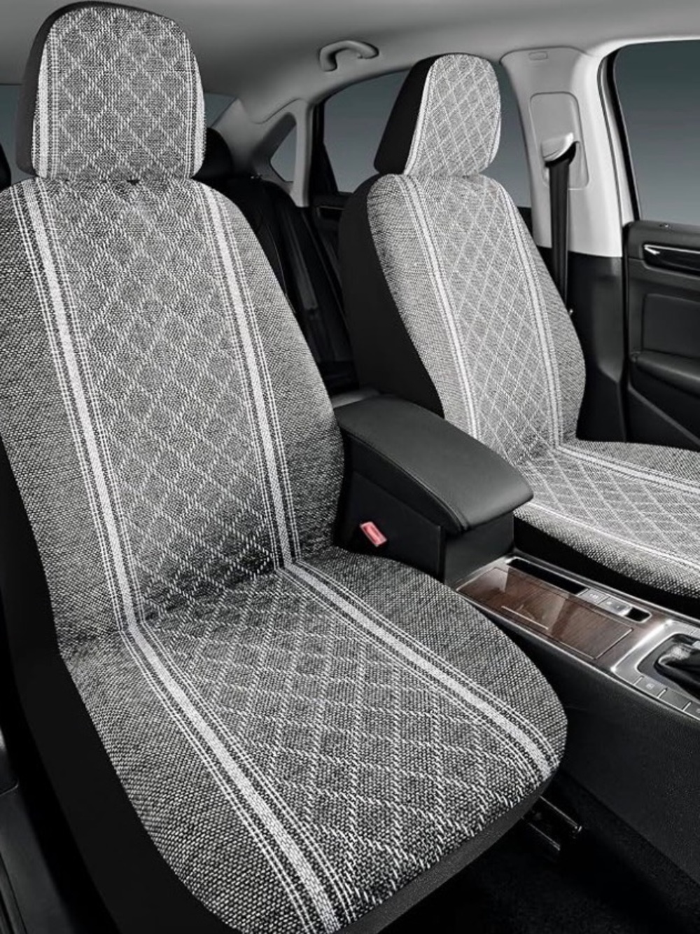 Low Gray Blanket Seat Covers Set of 2 for Car Truck SUV Seat